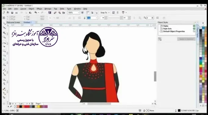 نرم‌افزار طراحی لباس کورل دراو Corel draw