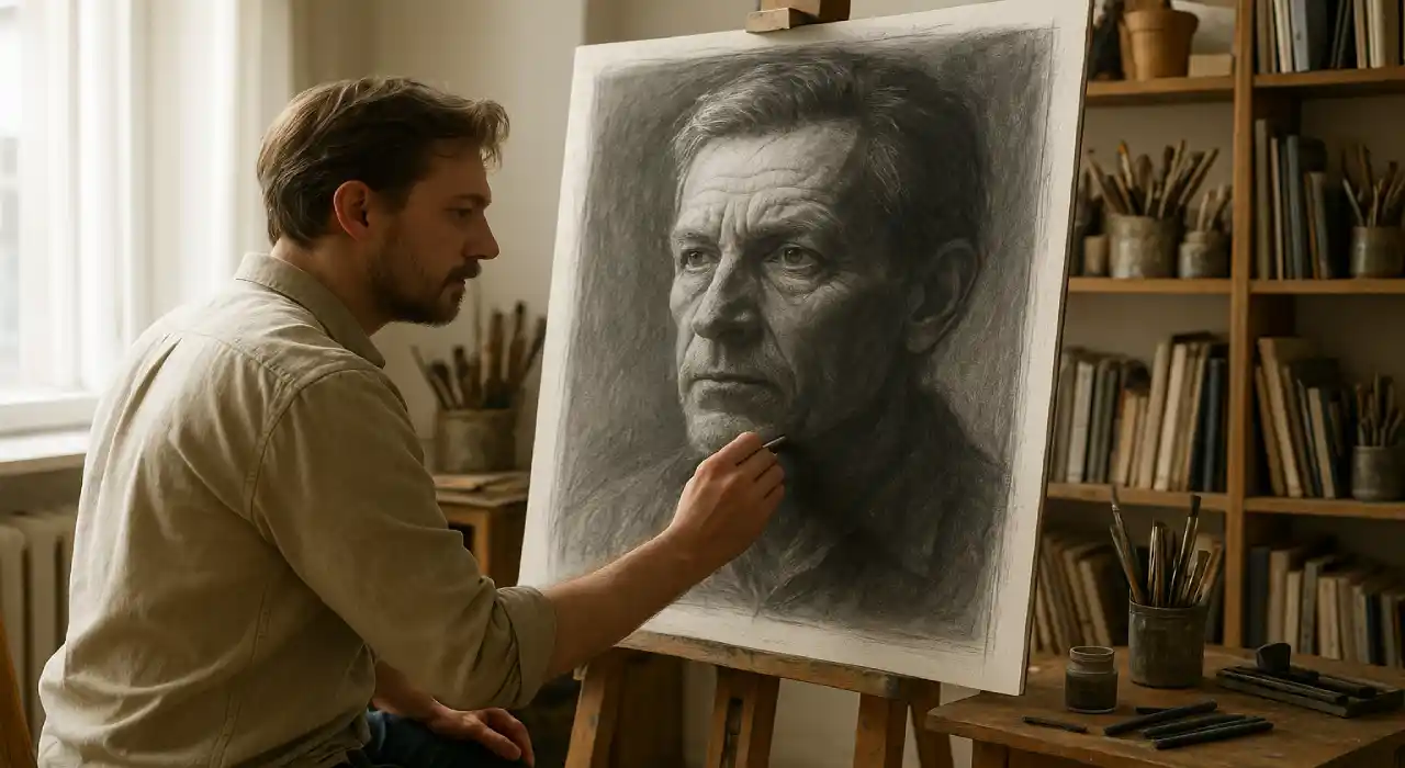 بازار کار نقاشی سیاه قلم