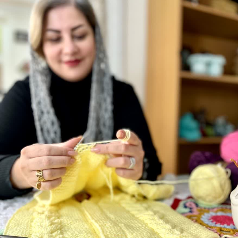 آموزش بافتنی دو میل فنی و حرفه ای