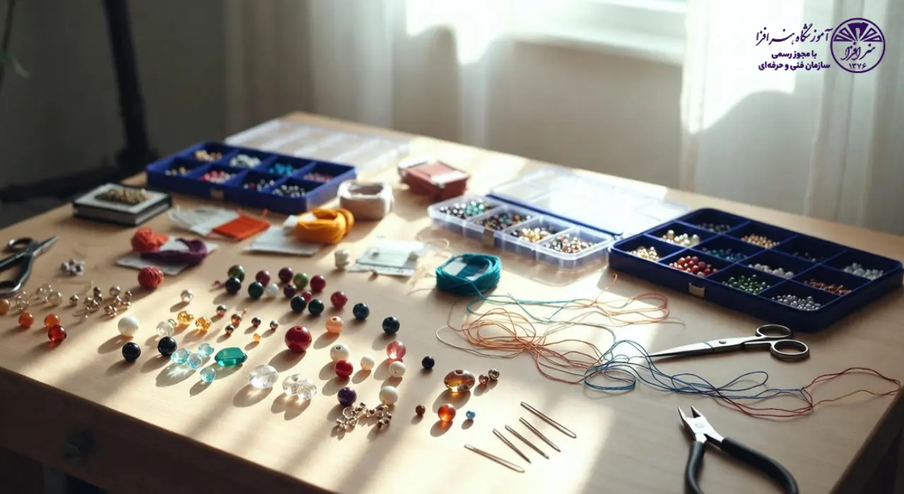 وسایل مورد نیاز برای مرواریدبافی 1 وسایل مورد نیاز برای مرواریدبافی